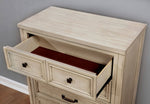 Tywyn Antique White Wood 6-Drawer Chest