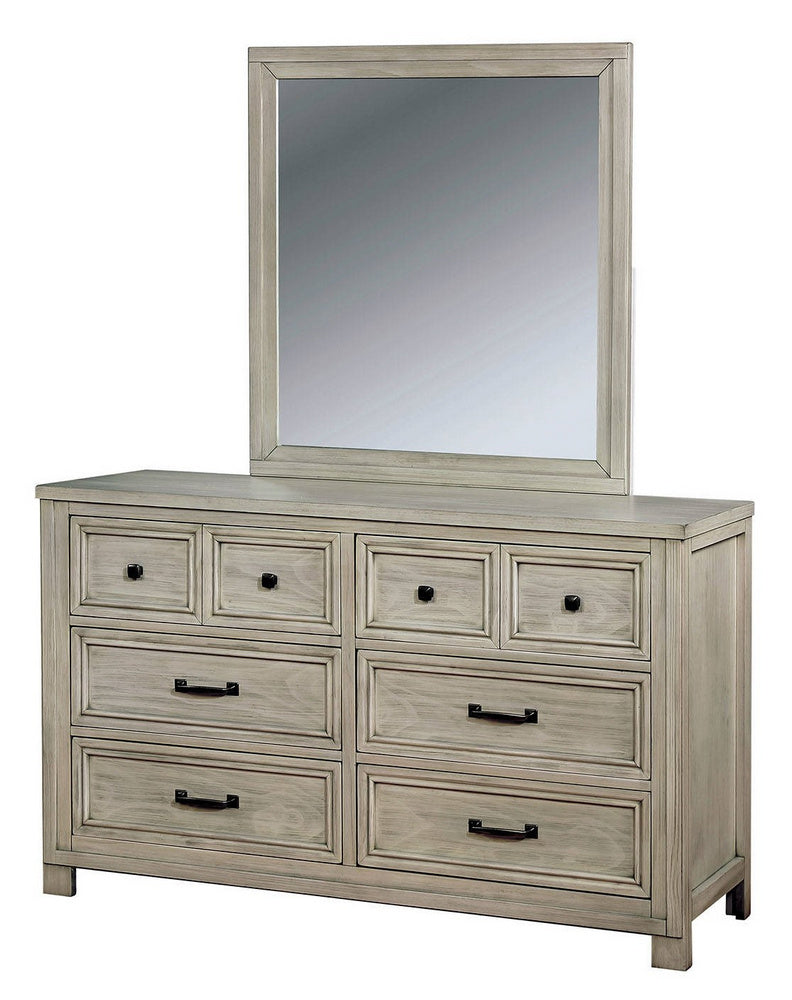 Tywyn Antique White Wood Frame Dresser Mirror Aetna Stores