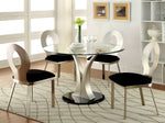 Valo Contemporary 2 Silver/Black Side Chairs