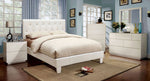 Velen White Leatherette Full Bed