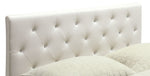 Velen White Leatherette King Bed (Oversized)