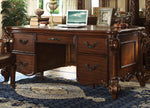 Vendome Cherry Wood Office Desk with Carvings & Drawers