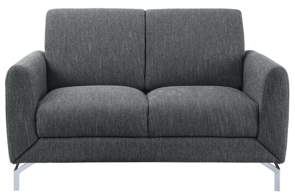 Venture Dark Gray Fabric Loveseat