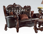 Versailles 3-Pc 2-Tone Brown PU Leather Sofa Set (Oversized)