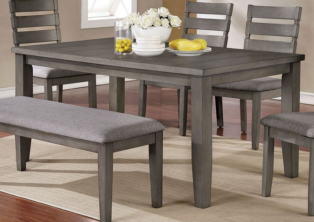 Viana Gray Wood Rectangular Dining Table