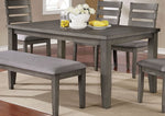 Viana Gray Wood Rectangular Dining Table