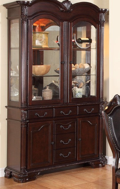 Viola Cherry Wood Buffet with Hutch