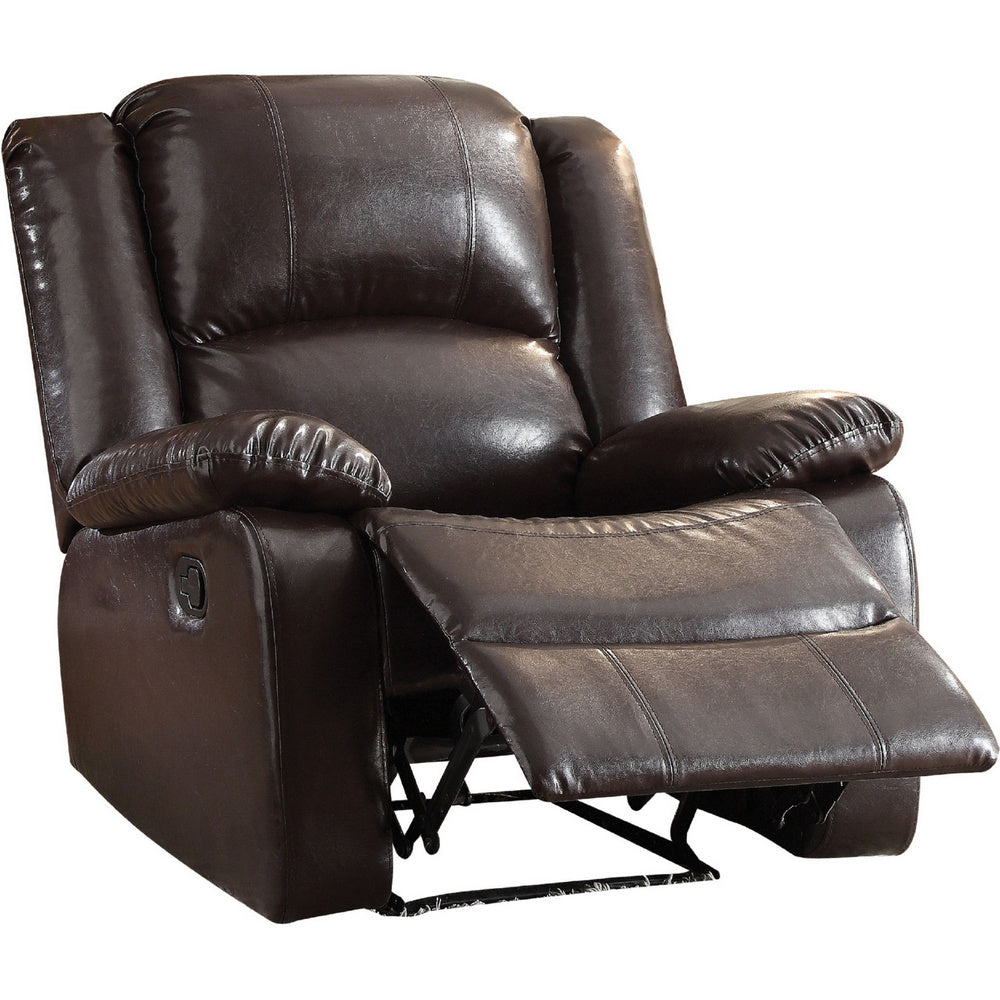 Vita Espresso PU Leather Manual Recliner