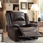 Vita Espresso PU Leather Manual Recliner