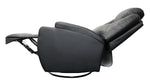 Waterlily Black Boned Leather Match Manual Rocker Recliner