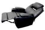 Waterlily Black Boned Leather Match Manual Rocker Recliner