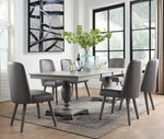 Waylon Gray Oak Wood Extendable Dining Table