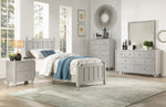 Wellsummer Gray Wood 2-Drawer Nightstand