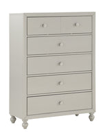 Wellsummer Gray Wood 5-Drawer Chest