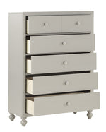 Wellsummer Gray Wood 5-Drawer Chest