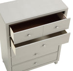 Wellsummer Gray Wood 5-Drawer Chest