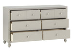 Wellsummer Gray Wood 6-Drawer Dresser