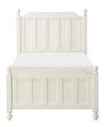 Wellsummer White Wood Twin Bed