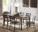 Westport 7-Pc Antique Brown Dining Table Set