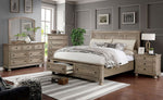 Willa Gray Wood King Bed with Storage