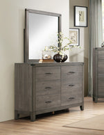 Woodrow Gray Wood 6-Drawer Dresser