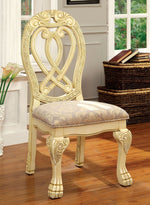 Wyndmere 2 White Side Chairs with Fabric Seat