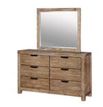 Wynton Weathered Light Oak Wood Frame Mirror