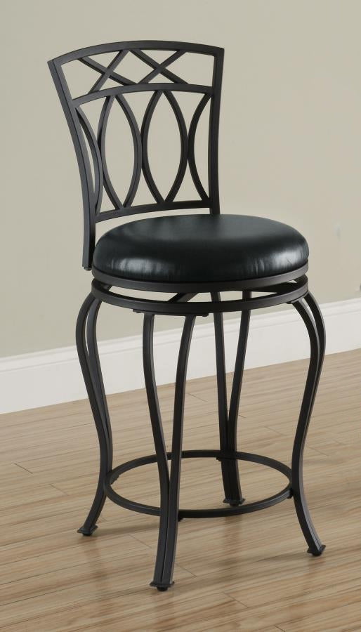 Xoana Black Leatherette/Metal Counter Height Stool