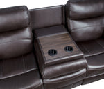 Yerba Dark Brown Manual Recliner Sofa