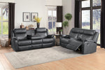 Yerba Dark Gray Manual Recliner Sofa