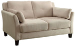 Ysabel Beige Flannelette Fabric Loveseat