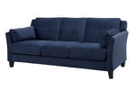 Ysabel Navy Flannelette Fabric Sofa