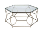 Zola Chrome Metal/Tempered Glass Coffee Table