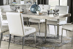Sindy Light Gray Faux Marble Dining Table