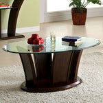 Manhattan IV Dark Cherry Glass Coffee Table