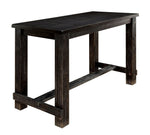 Sania Antique Black Wood Rectangular Bar Table