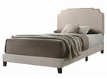 Tamarac Beige Linen-Like Fabric Upholstered Queen Bed