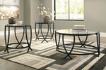 Tarrin 3-Pc Black Metal Coffee Table Set