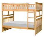 Bartly Natural Wood Full Bunk Bed