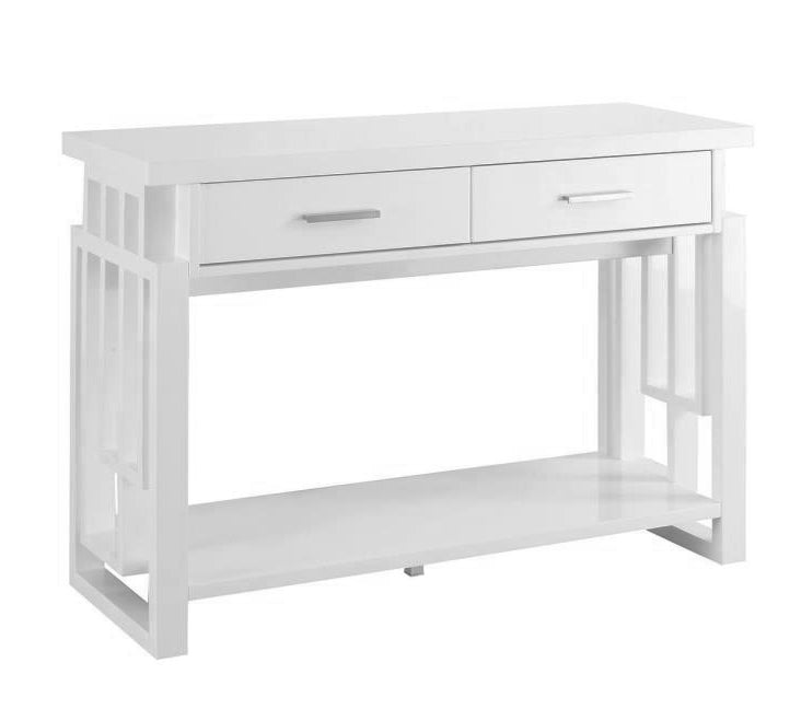 Apolonia High Glossy White Wood Sofa Table