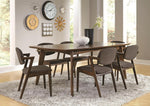 Malone 7-Pc Dark Walnut Wood Dining Table Set