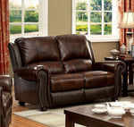 Turton Brown Top Grain Leather Match Loveseat