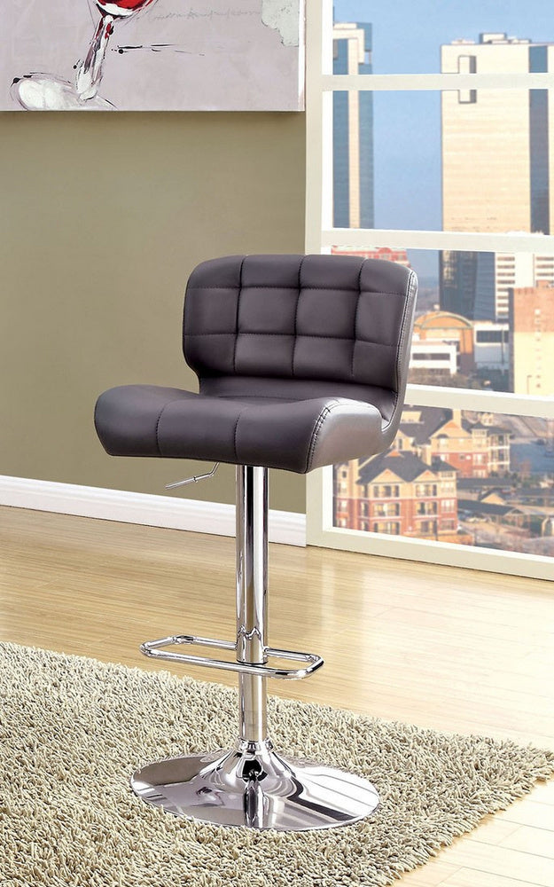 Kori Gray Leatherette/Chrome Bar Stool