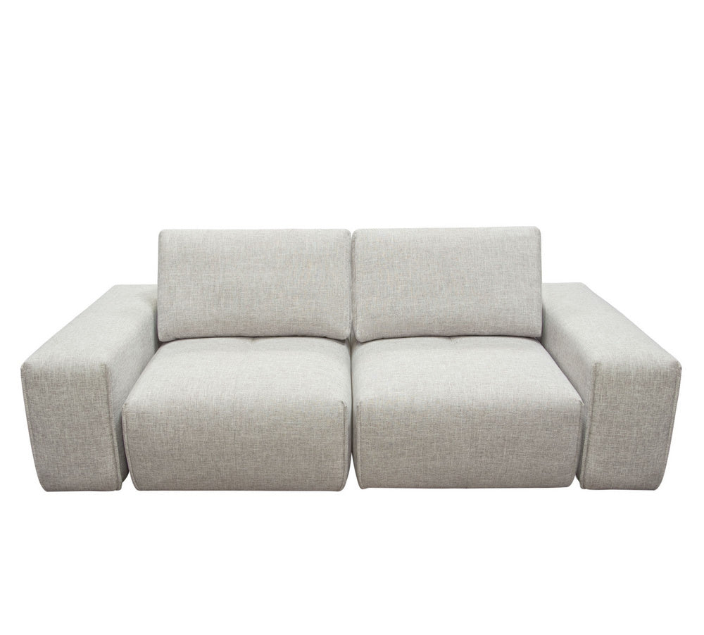 Jazz Light Brown Fabric Loveseat