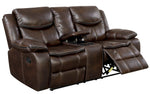 Pollux Manual Recliner Loveseat with Console