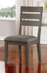Viana 2 Gray Wood/Light Gray Side Chairs