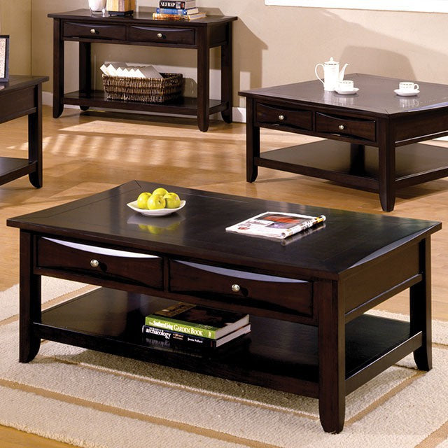 Baldwin Espresso Wood Coffee Table