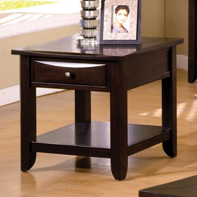 Baldwin Espresso Wood End Table