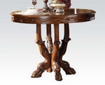 Dresden Cherry Oak Wood Counter Height Table with Pedestal Round