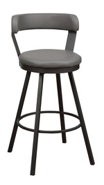 Appert 2 Gray Vinyl/Dark Gray Pub Chairs